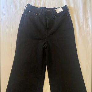 J. Crew Women's Black Wide Leg Jeans